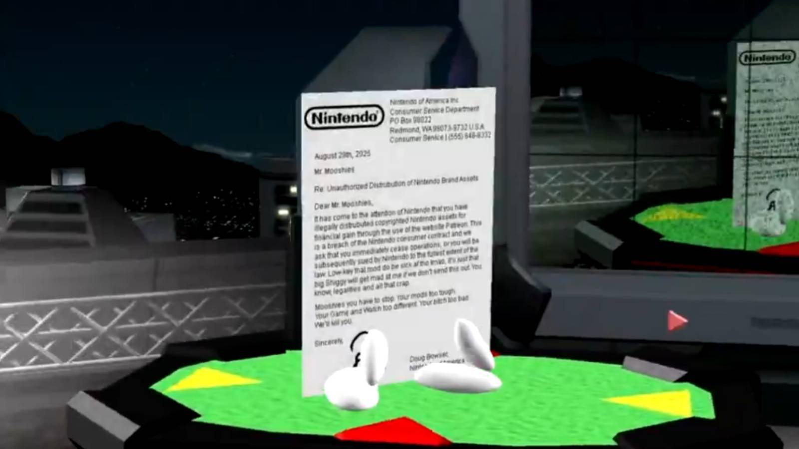 Super Smash Bros mod添加任天堂停止和停止字母作为可玩角色