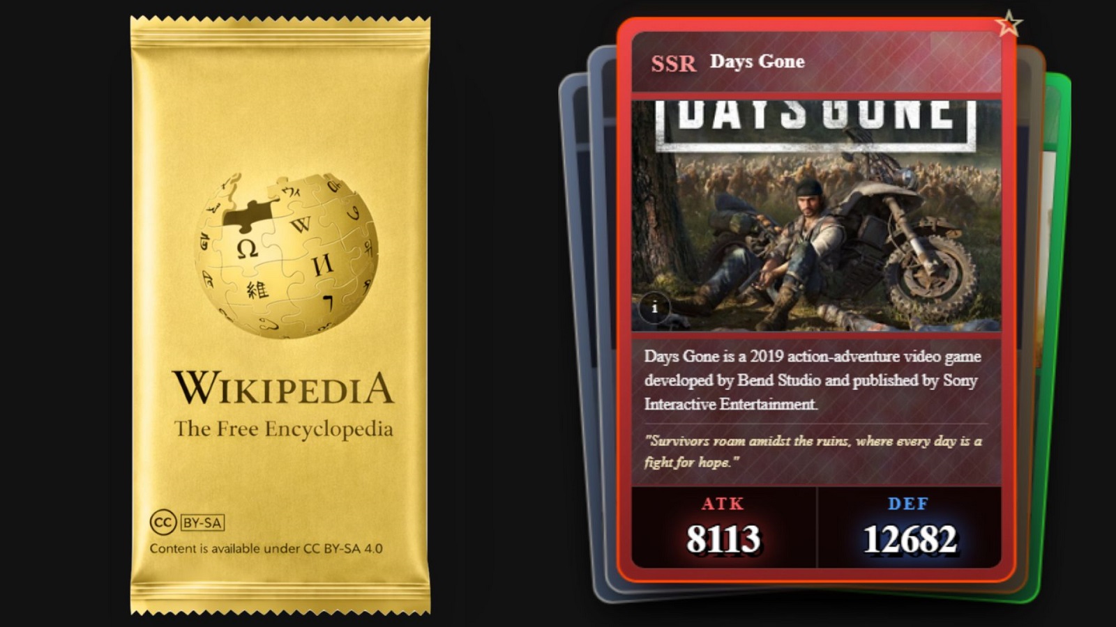 维基百科扭蛋游戏将随机页面变成可以收集的口袋妖怪卡