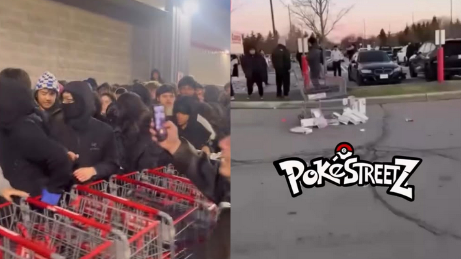 Costco Pokemon 卡发行陷入混乱，汽车撞上购物车并碾压包装